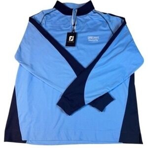 FootJoy Pullover Men XL Lopez Legacy Country Club 1/4 Zip Blue Performance Shirt